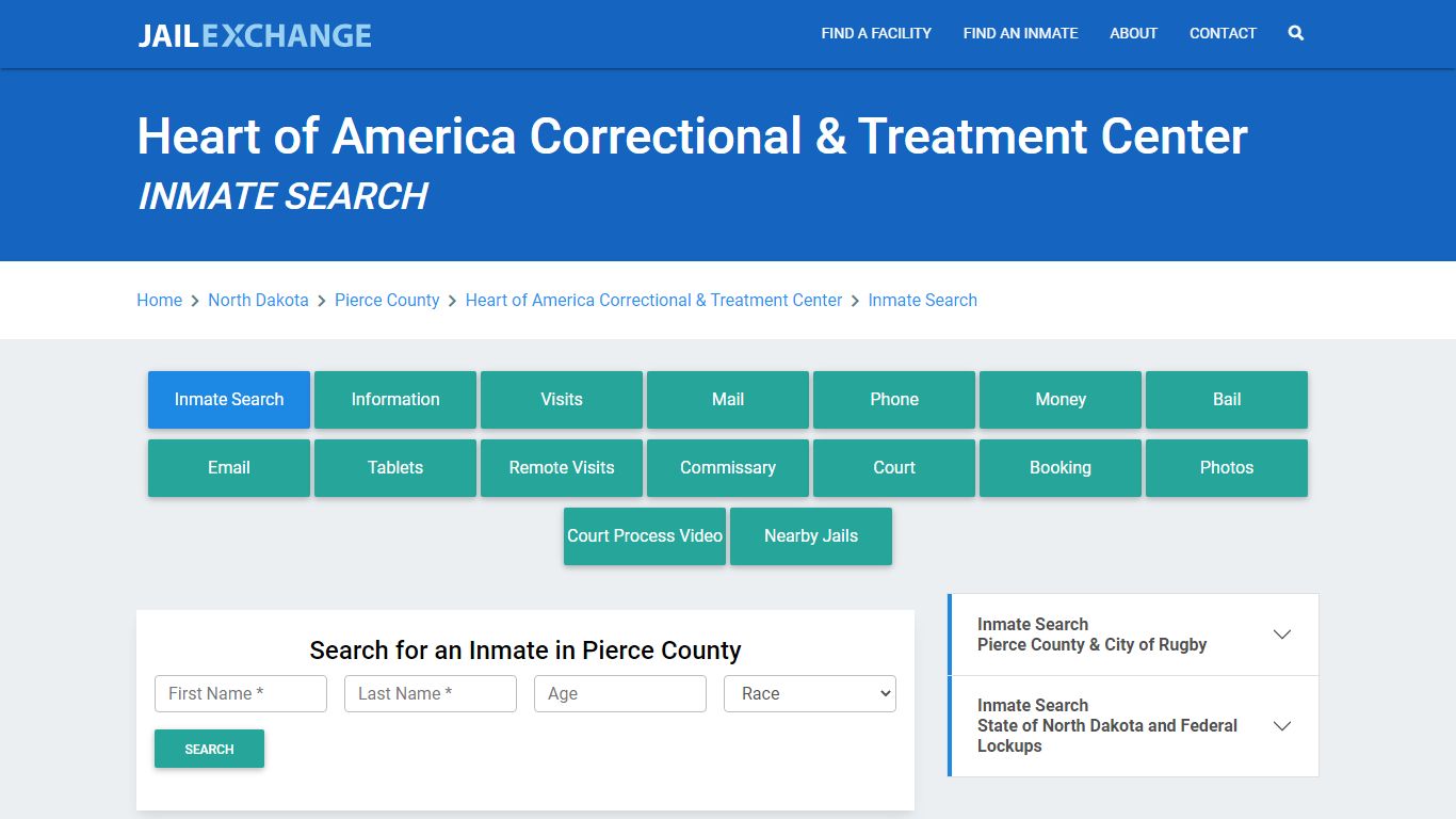 Heart of America Correctional & Treatment Center Inmate Search