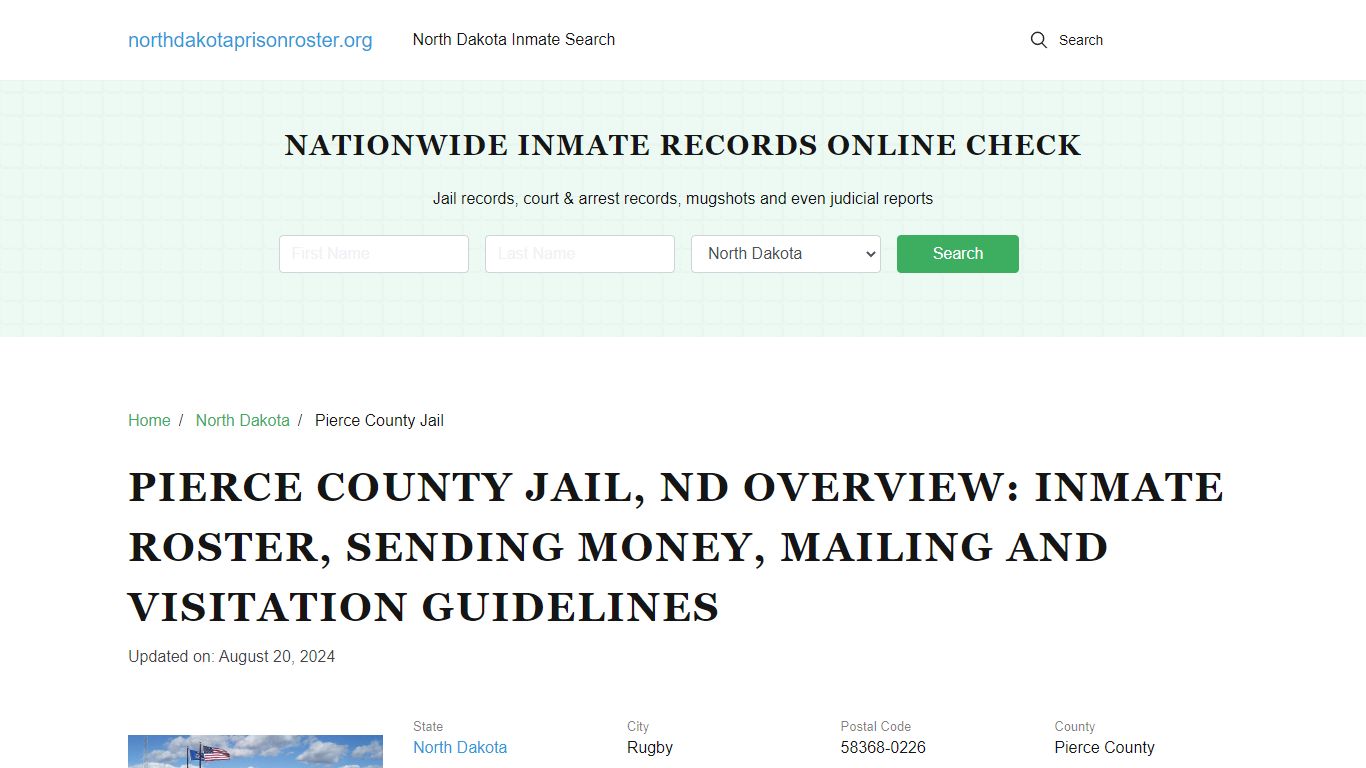 Pierce County Jail, ND: Offender Search, Visitation & Contact Info